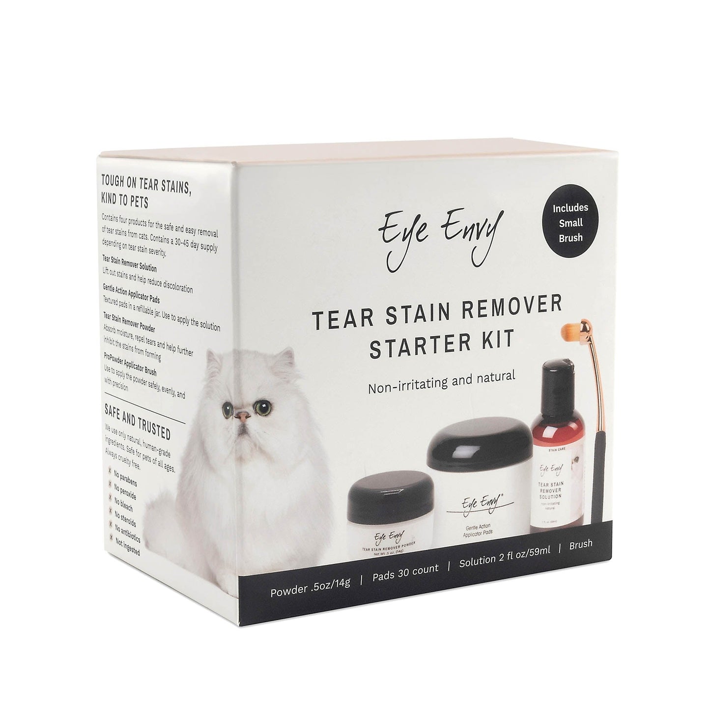 Cat Tear Stain Remover Starter Kit With Small ProPowder Brush