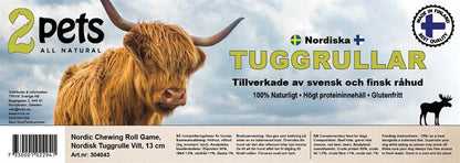 2pets Nordisk tuggrulle med vilt, 13 cm