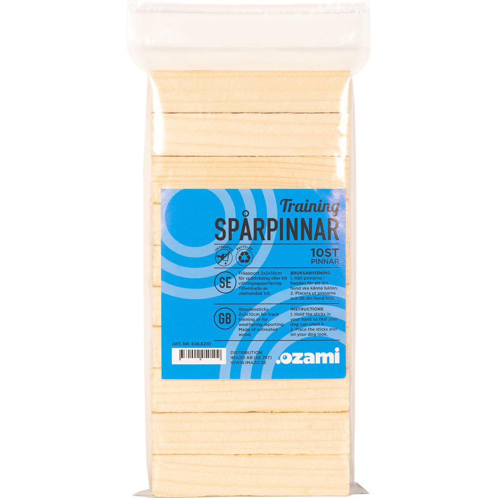Paket 3x 10-pack spårpinnar obehandlat trä
