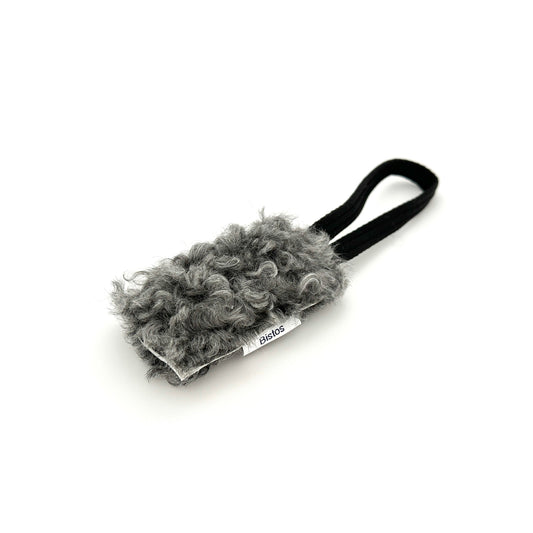 Igloo with squeaker | Tug toy made of real sheepskin