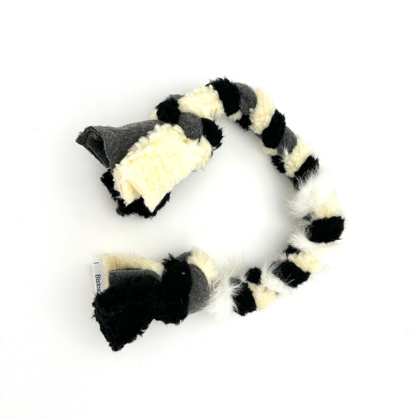 Flirt pole with real rabbit fur 40cm
