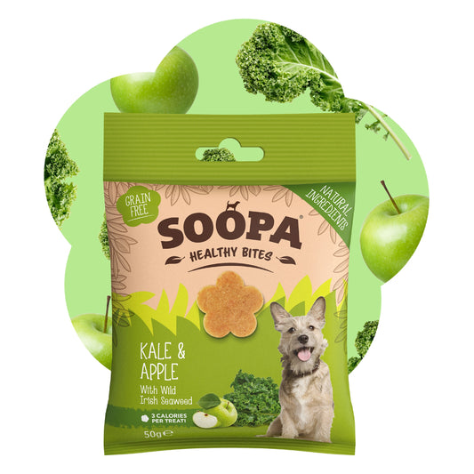 Dog treats | Kale and apple (50g, 50 pieces)