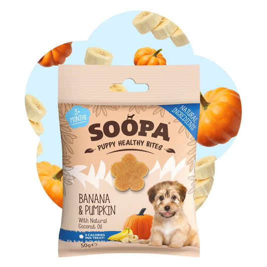 Dog treats PUPPY | Banana and Pumpkin (50g, 50 pieces)