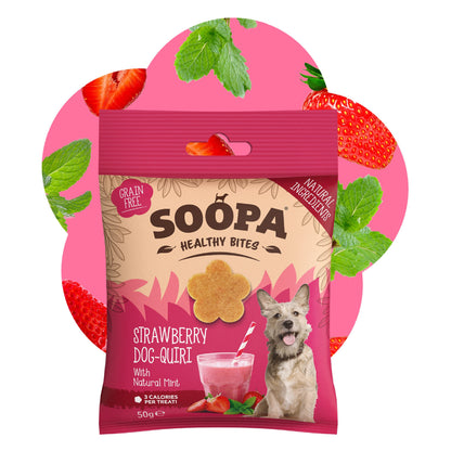 Hundgodis | Strawberry Dog-Quiri, jordgubb och kokos (50g, 50 bitar)