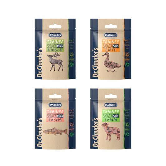 4-pack mini pieces (Venison, lamb, duck, salmon)