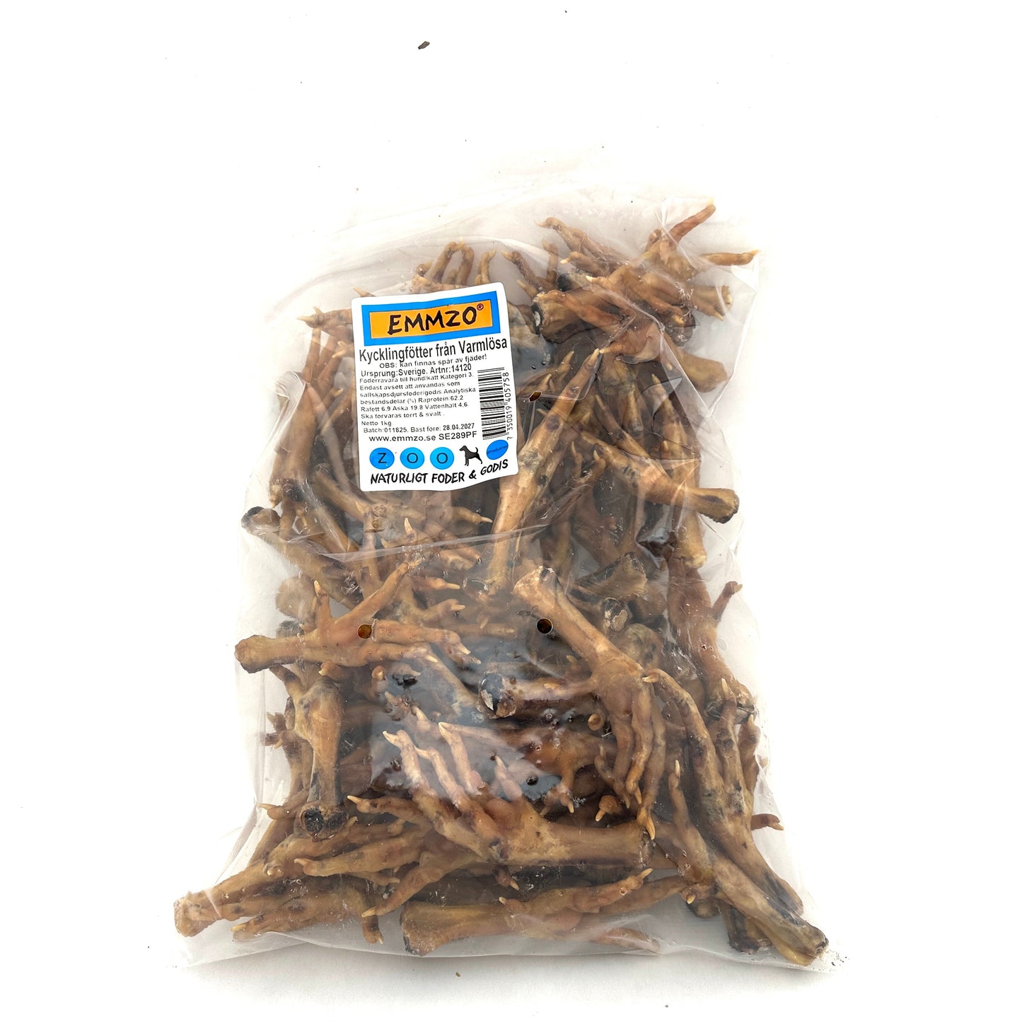 Swedish dried chicken feet with skin