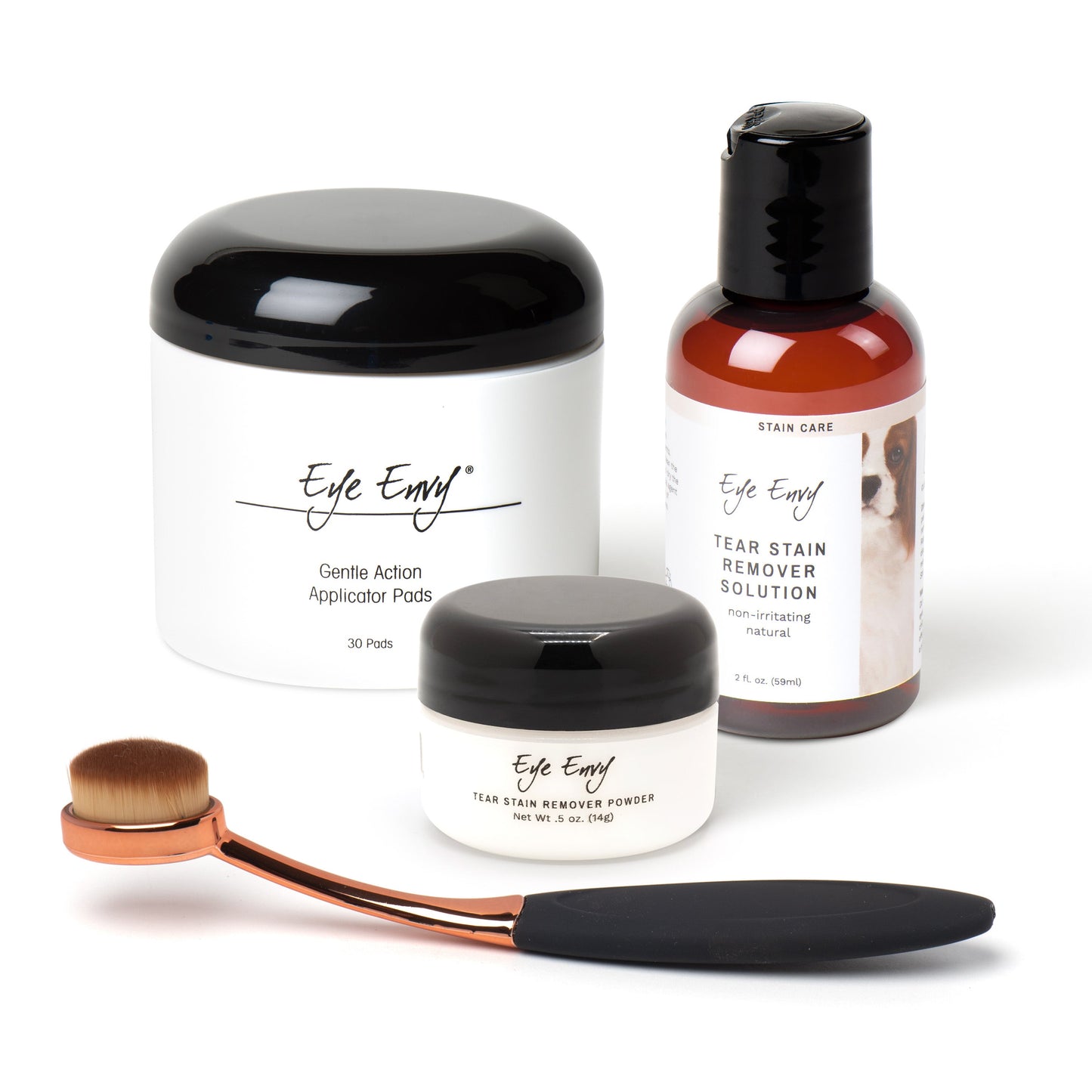 Dog Tear Stain Remover Starter Kit With Large ProPowder Brush