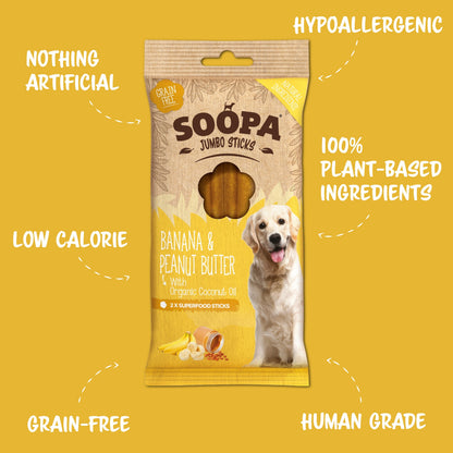 Soopa - Chews JUMBO | Banana & Peanut Butter (2-pack)