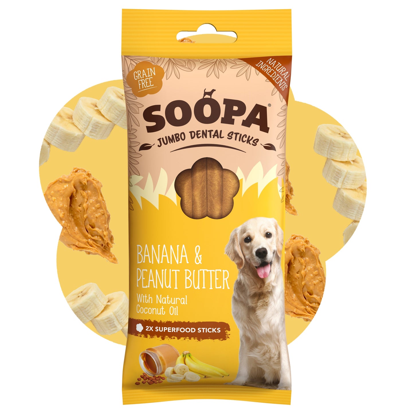 Soopa - Chews JUMBO | Banana & Peanut Butter (2-pack)
