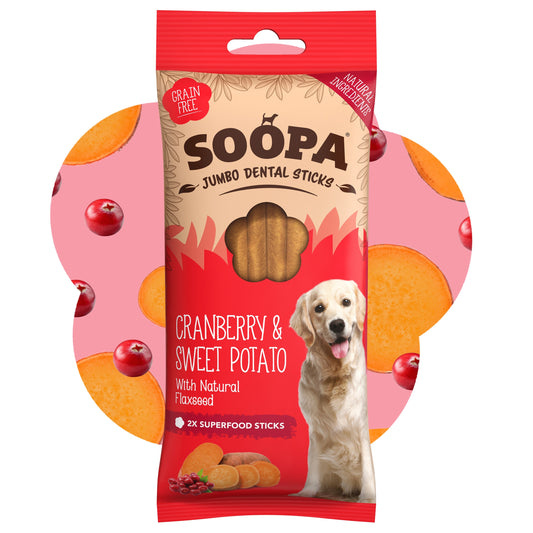 Chew Sticks JUMBO | Cranberry & Sweet Potato (2-pack)