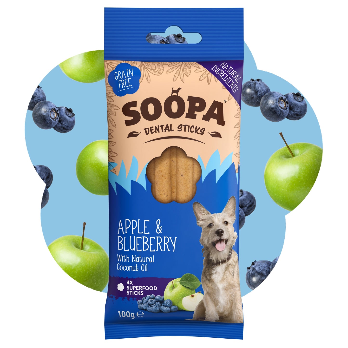 Chew Sticks | Apple & Blueberry (4-pack)
