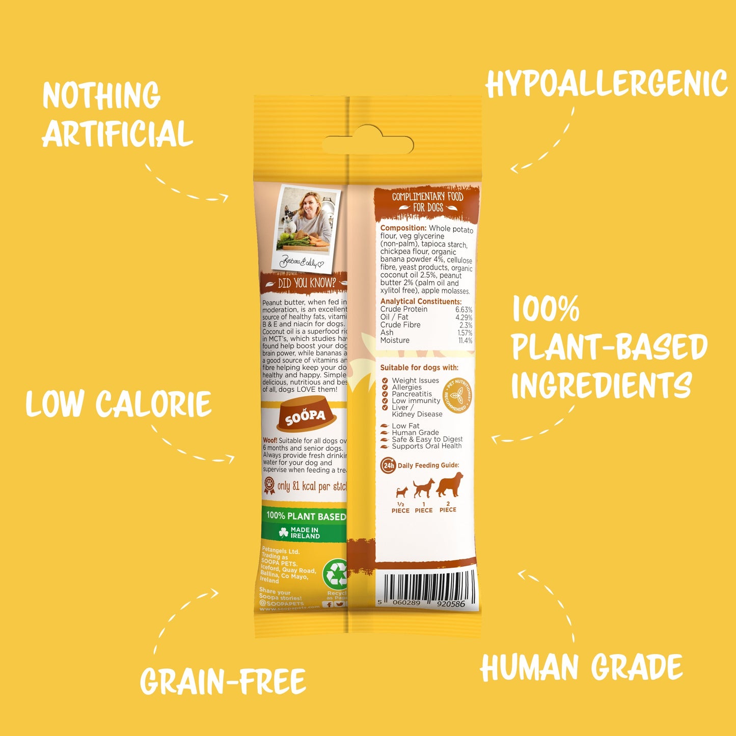 Chew Sticks | Banana & Peanut Butter (4-pack)