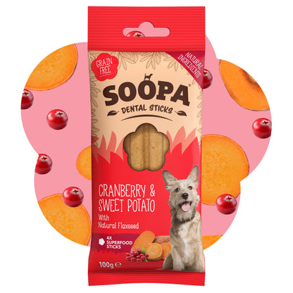 Chew Sticks | Cranberry & Sweet Potato (4-pack)
