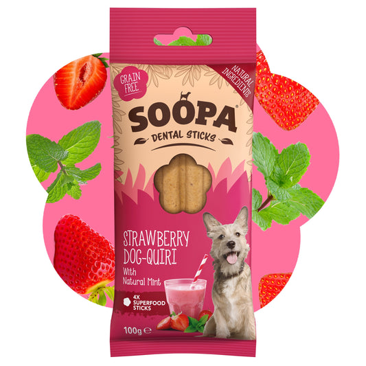 Chew Sticks | Strawberry Dog-Quiri - Strawberry & Coconut (4-pack)