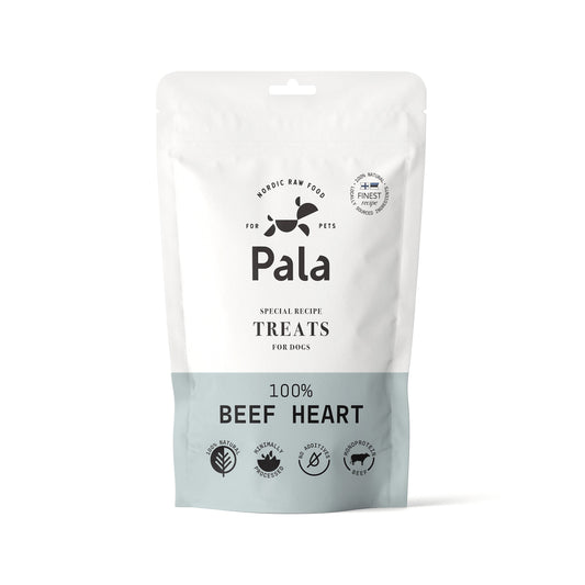 Dog treats made from 100% beef heart (100g)