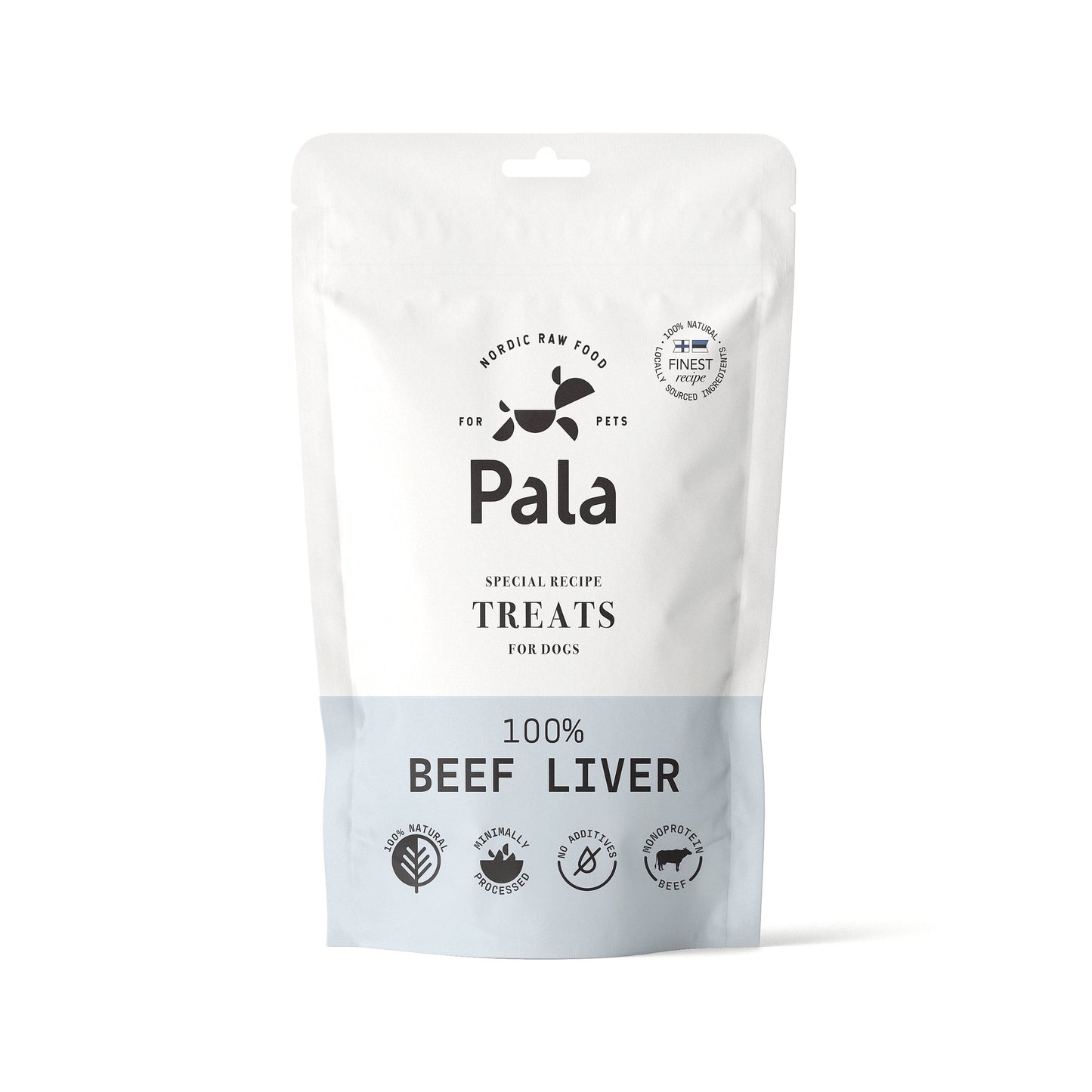 Dog treats made from 100% beef liver (100g)
