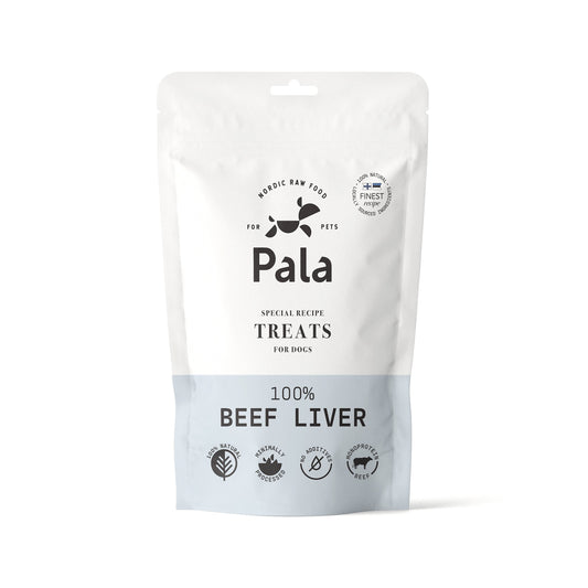 Dog treats made from 100% beef liver (100g)