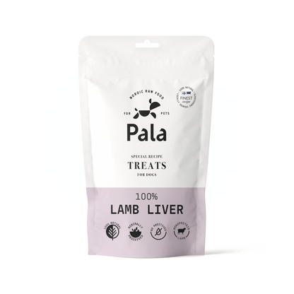 Dog treats 100% lamb liver (100g)