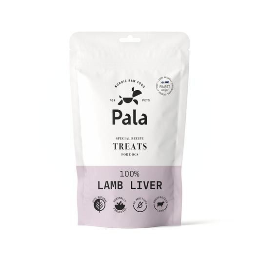 Dog treats 100% lamb liver (100g)